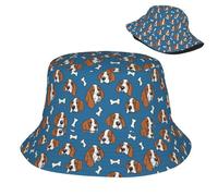 Chapeau De Pêcheur Os Mignons pour Chiens Basset Hound Seau Chapeau Pliable Unisexe Chapeaux De Visière pour Sports Été Hommes Chapeaux De Pêcheurs