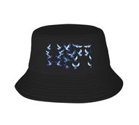 Chapeau de pêcheur Pixel Pigeon Swarm - Pliable et facile à ranger, un excellent outil pour la pêche, la randonnée, le camping et les vacances à la plage - Noir