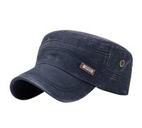 Chapeau de pêcheur pour homme et femme - Été élégant - Visière F - Visière solaire - Anti-plage - Unisexe - Réversible - Pour accessoires de plage - Pour l'extérieur, Marine, taille unique