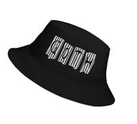 Chapeau de pêcheur réglable punk imprimé lettre chapeau souple pour fête d'Halloween tissu coton confortable unisexe couvre-chef Halloween gothique imprimé bob chapeau