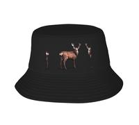 Chapeau de pêcheur robuste à motif cerf rouge - Pliable et facile à ranger, un excellent outil pour la pêche, la randonnée, le camping et les vacances à la plage
