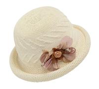 Chapeau de pêcheur tendance en acrylique à large bord en tissu respirant pour hommes, femmes, enfants, tissu fin respirant, blanc, Taille unique