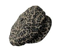 Chapeau de peintre à motif animal classique avec bords en polyuréthane - Chapeau octogonal confortable pour femme et fille - Pour voyage et hiver - Imprimé animal, Chapeau anis étoilé marron, Taille