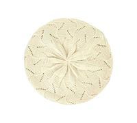 Chapeau de peintre tricoté de styles français pour femmes et adolescentes, design extensible pour printemps et automne, bérets creux tricotés pour femmes, beige, taille unique