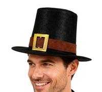 Chapeau de pèlerin pour hommes, tenues de jour de dinde, festivals - boucle | Nouveauté noir Costume haut-de-forme pour adolescents hommes femmes adultes Cosplay école joue Photoshoot événements fête