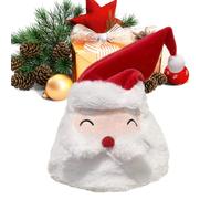 Chapeau De Père Noël - 7,87 X 7,87 X 15,75 Pouces Couvre-chef Interactif Doux Pour La Peau, Chapeaux De our Adultes | Nouveauté Amusant Peau Douce Chapeaux De Noël Pour Hommes Femmes Garçons Fil