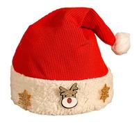 Chapeau de Père Noël à paillettes pour enfants et adultes - Bonnet pointu pour réunions de famille - Accessoires de festival - Couvre-chef de vacances