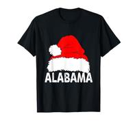 Chapeau de Père Noël Alabama State Lover Famille Assorti T-Shirt