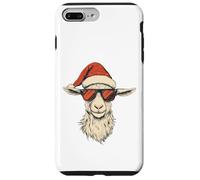 Chapeau de Père Noël Amusant et Mignon en Forme de chèvre Coque pour iPhone 7 Plus/8 Plus