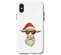 Chapeau de Père Noël Amusant et Mignon en Forme de chèvre Coque pour iPhone X/XS