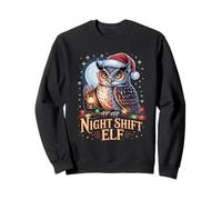 Chapeau de Père Noël Amusant Motif Lutin de Nuit Sweatshirt