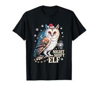 Chapeau de Père Noël Amusant Motif Lutin de Nuit T-Shirt