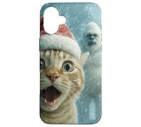 Chapeau de Père Noël Amusant pour Chat Yeti Noël Meme Cool Selfie Coque pour iPhone 16 Plus
