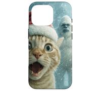 Chapeau de Père Noël Amusant pour Chat Yeti Noël Meme Cool Selfie Coque pour iPhone 16 Pro