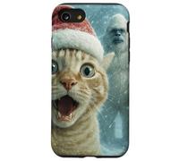 Chapeau de Père Noël Amusant pour Chat Yeti Noël Meme Cool Selfie Coque pour iPhone SE (2020) / 7/8