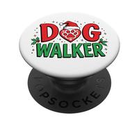 Chapeau de Père Noël Amusant pour promeneur de Chien PopSockets PopGrip Adhésif
