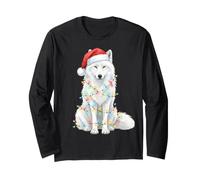 Chapeau de Père Noël avec Loup Blanc Manche Longue