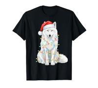 Chapeau de Père Noël avec Loup Blanc T-Shirt
