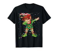 Chapeau de Père Noël avec lutin et neige T-Shirt