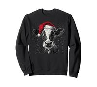 Chapeau de Père Noël avec Vache drôle pour Amoureux des Animaux Sweatshirt