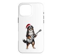 Chapeau de Père Noël Berner Guitare électrique Fête de Noël Coque pour iPhone 16 Pro Max