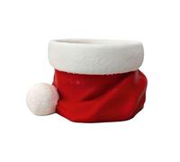 Chapeau de Père Noël, bol de chapeau de Noël imprimé en 3D, plat à bonbons | PET, rouge et blanc, 14,71 x 10,49 x 5,51 cm, 1 pièce, pour petits objets, bibelots, rangement d'ornements