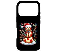 Chapeau de Père Noël Bonhomme de Neige Pizza Fast Food Merry Christmas Party Coque pour iPhone 17 Pro