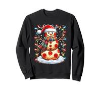 Chapeau de Père Noël Bonhomme de Neige Pizza Fast Food Merry Christmas Party Sweatshirt