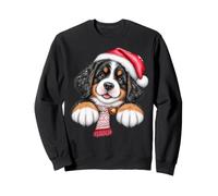 Chapeau de Père Noël Bouvier Bernois de Noël Maman Papa Sweatshirt