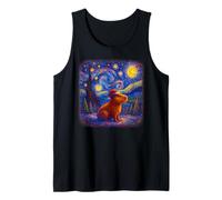 Chapeau de Père Noël Capybara Nuit étoilée pour Femmes, Hommes, Enfants Débardeur