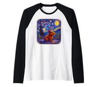 Chapeau de Père Noël Capybara Nuit étoilée pour Femmes, Hommes, Enfants Manche Raglan