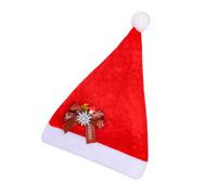 Chapeau de Père Noël Chapeaux avec nœuds pour adultes Femmes Hommes Noël Vacances Santas Clauses Chapeaux pour Nouvel An Fête Décors Père Noël Chapeaux