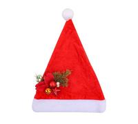 Chapeau de Père Noël Chapeaux avec nœuds pour adultes Femmes Hommes Noël Vacances Santas Clauses Chapeaux pour Nouvel An Fête Décors Père Noël Chapeaux