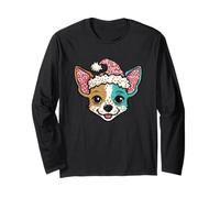 Chapeau de Père Noël Chihuahua Mignon Motif Chien de Noël Manche Longue
