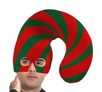 Chapeau de Père Noël | Coiffe drôle de canne à bonbons, couverture de visage rayée design canne à bonbons conçu avec un matériau doux, ce chapeau de Père Noël offre un chapeau de genre, accessoire de