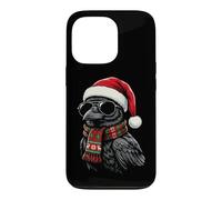 Chapeau de Père Noël Corbeau écharpe Lunettes de Soleil Nuances Amant Coque pour iPhone 13 Pro