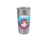 Chapeau de Père Noël de Noël Grand Requin Blanc Noël Ocean Gobelet isotherme en acier inoxydable double paroi