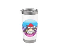 Chapeau de Père Noël de Noël Grand Requin Blanc Noël Ocean Gobelet isotherme en acier inoxydable double paroi
