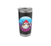 Chapeau de Père Noël de Noël Grand Requin Blanc Noël Ocean Gobelet isotherme en acier inoxydable double paroi