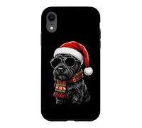 Chapeau de Père Noël écossais Motif Chien Terrier écossais Coque pour iPhone XR