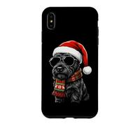 Chapeau de Père Noël écossais Motif Chien Terrier écossais Coque pour iPhone XS Max
