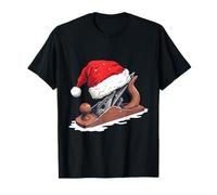 Chapeau de Père Noël en Forme d'avion pour Le Travail du Bois T-Shirt