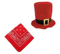 Chapeau de Père Noël haut bandana pour festival, célébration, femme, homme, unisexe, accessoires saisonniers pour fête, réunion, fête