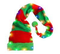 Chapeau de Père Noël illuminé - Chapeau de Noël à LED, bonnet rayé festif | accessoire de costumes de vacances pour Noël, fêtes du Nouvel An, célébrations d'hiver, cadeaux amusants