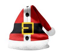 Chapeau de Père Noël Imprimé Double Face avec Épais pour Enfants et Adultes Accessoire Festif de Hiver Chaud (Sky Blue-2, S)