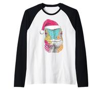 Chapeau de Père Noël Lézard de Noël coloré Vacances Manche Raglan