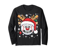 Chapeau de Père Noël Lumières Ornements Renne Noël Baseball Manche Longue