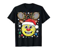 Chapeau de Père Noël Lumières Ornements Rennes de Noël Tennis T-Shirt