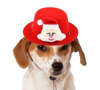 Chapeau de Père Noël pour animaux de compagnie,Chapeau de Père Noël pour chien | Elk Design Déguisement de Noël pour chien | Tenue de Noël pour chien, chapeau de Père Noël pour chien et chat, conforta