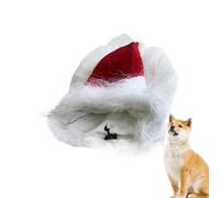Chapeau de Père Noël pour chat et chien - Chapeau de Noël rouge | Vêtements pour chats pour filles, garçons, enfants, adolescents, jeunes, soirées d'hiver, famille, amis, petite amie